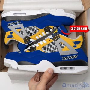Personalized Name St. Louis Blues Personalized Air Jordan 4 Shoes Trending Men Women Sneakers Sport Fans Gift Product Photo 3