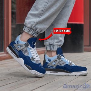 Personalized Name Tampa Bay Rays Personalized Air Jordan 4 Shoes Trending Men Women Sneakers Sport Fans Gift Product Photo 2