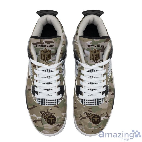 Personalized Name Tennessee Titans Camo Personalized Air Jordan 4 Shoes Trending Men Women Sneakers Special Team Gift Product Photo 4