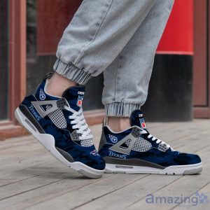 Personalized Name Tennessee Titans Camo Personalized Air Jordan 4 Shoes Trending Men Women SneakersLogo Sport Team Shoes Product Photo 2
