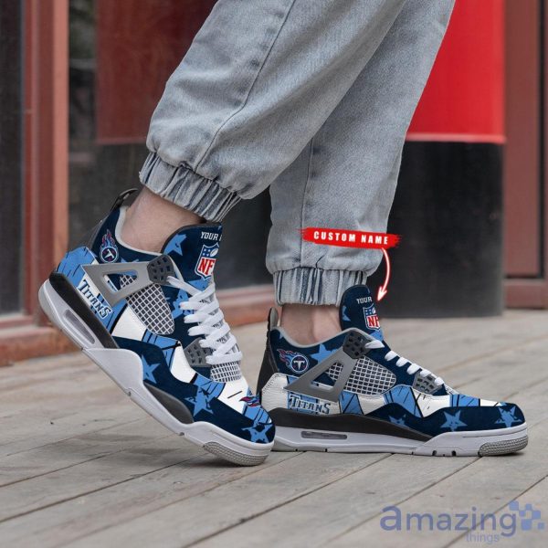 Personalized Name Tennessee Titans Personalized Air Jordan 4 Shoes Trending Men Women Sneakers New Design Product Photo 2