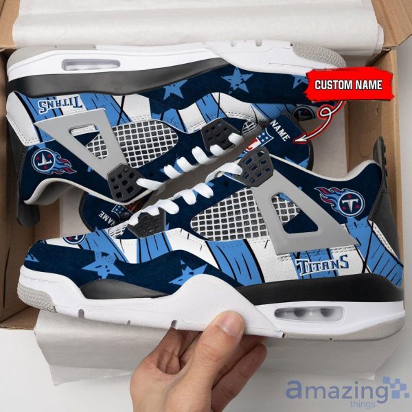 Personalized Name Tennessee Titans Personalized Air Jordan 4 Shoes Trending Men Women Sneakers New Design Product Photo 3