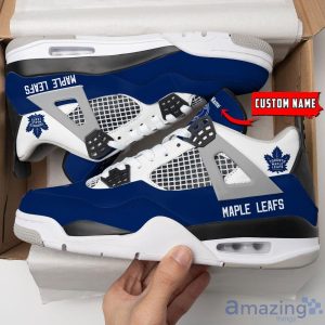 Personalized Name Toronto Maple Leafs Personalized Air Jordan 4 Shoes Trending Men Women Sneakers Sport Fans Gift Product Photo 3