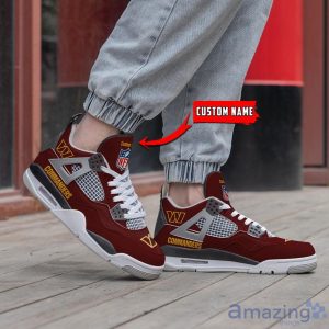 Personalized Name Washington Commanders Personalized Air Jordan 4 Shoes Trending Men Women Sneakers Trending Shoes image Personalized Name Washington Commanders Personalized Air Jordan 4 Shoes Trending Men Women Sneakers Trending Shoes Product Photo 3