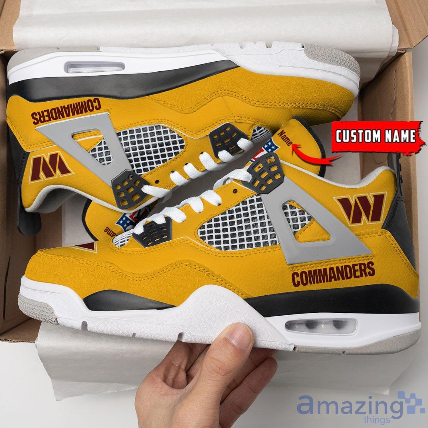 Personalized Name Washington Commanders Personalized Air Jordan 4 Shoes Trending Men Women Sneakers Unique Gift For Fans image Personalized Name Washington Commanders Personalized Air Jordan 4 Shoes Trending Men Women Sneakers Unique Gift For Fans Product Photo 3