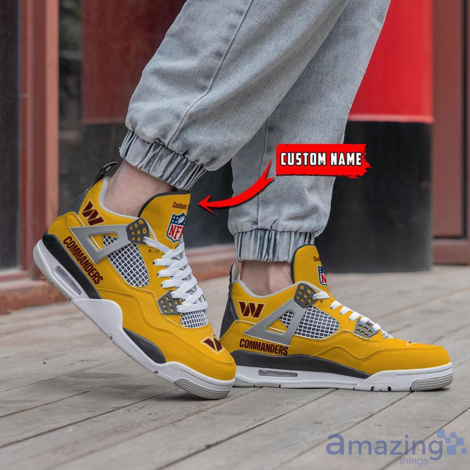 Personalized Name Washington Commanders Personalized Air Jordan 4 Shoes Trending Men Women Sneakers Unique Gift For Fans image Personalized Name Washington Commanders Personalized Air Jordan 4 Shoes Trending Men Women Sneakers Unique Gift For Fans Product Photo 4