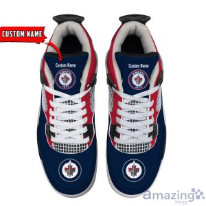 Personalized Name Winnipeg Jets Personalized Air Jordan 4 Shoes Trending Men Women Sneakers Sport Fans Gift Product Photo 4
