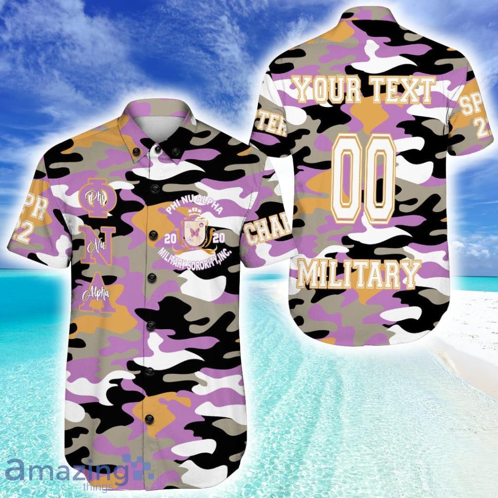 Personalized Phi Nu Alpha Camo Hawaiian Shirt For Men And Women image Personalized Phi Nu Alpha Camo Hawaiian Shirt For Men And Women Product Photo 1