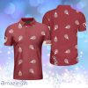 Personalized Red And White Golf Personalized Golf Tee Pattern Cool Personalized Polo Shirt