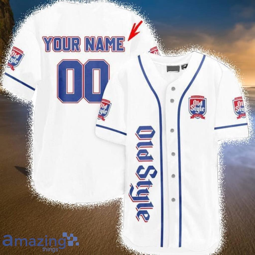 Personalized White Old Style Beer Baseball Jersey Shirt Gift For Men And Women image Personalized White Old Style Beer Baseball Jersey Shirt Gift For Men And Women Product Photo 1