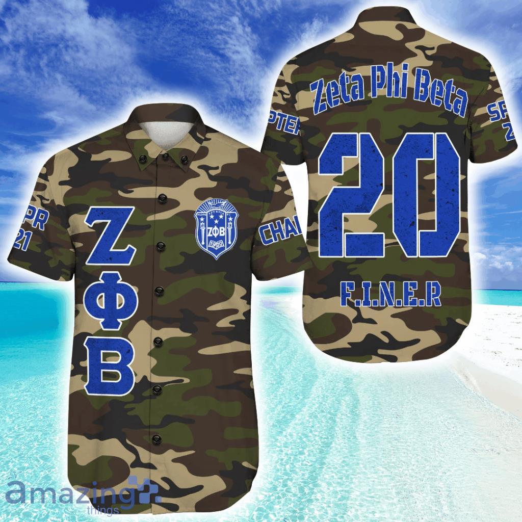 Personalized Zeta Phi Beta Camouflage Hawaiian Shirt For Men And Women image Personalized Zeta Phi Beta Camouflage Hawaiian Shirt For Men And Women Product Photo 1