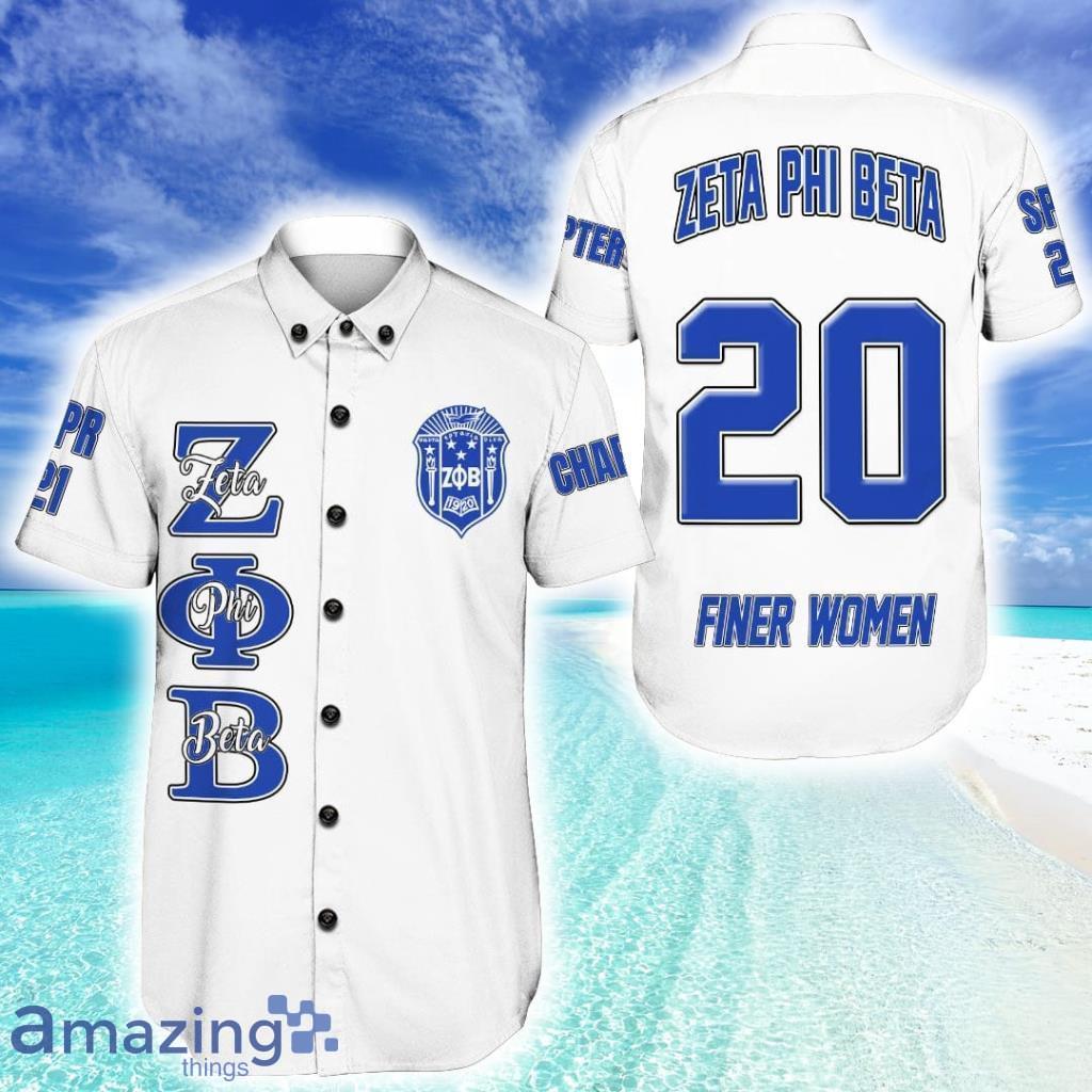 Personalized Zeta Phi Beta White Hawaiian Shirt For Men And Women image Personalized Zeta Phi Beta White Hawaiian Shirt For Men And Women Product Photo 1