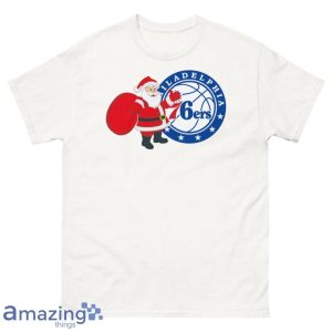 Philadelphia 76ers Santa Claus Logo Christmas T Shirt Product Photo 2