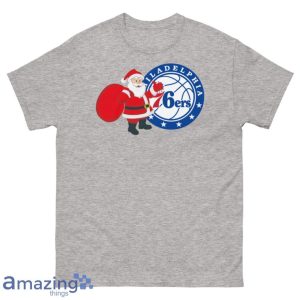 Philadelphia 76ers Santa Claus Logo Christmas T Shirt Product Photo 3