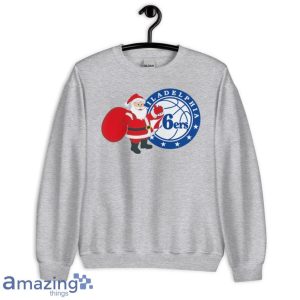 Philadelphia 76ers Santa Claus Logo Christmas T Shirt Product Photo 4