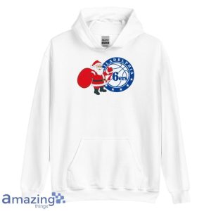Philadelphia 76ers Santa Claus Logo Christmas T Shirt Product Photo 5