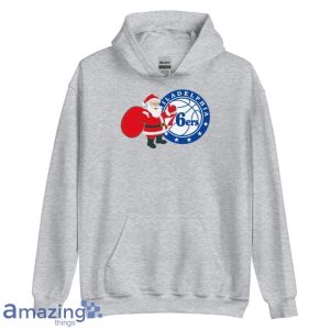 Philadelphia 76ers Santa Claus Logo Christmas T Shirt Product Photo 6