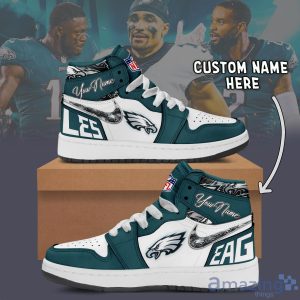 Philadelphia Eagles Air Jordan Hightop Shoes Custom Name For Fans Limited Shoes Product Photo 2
