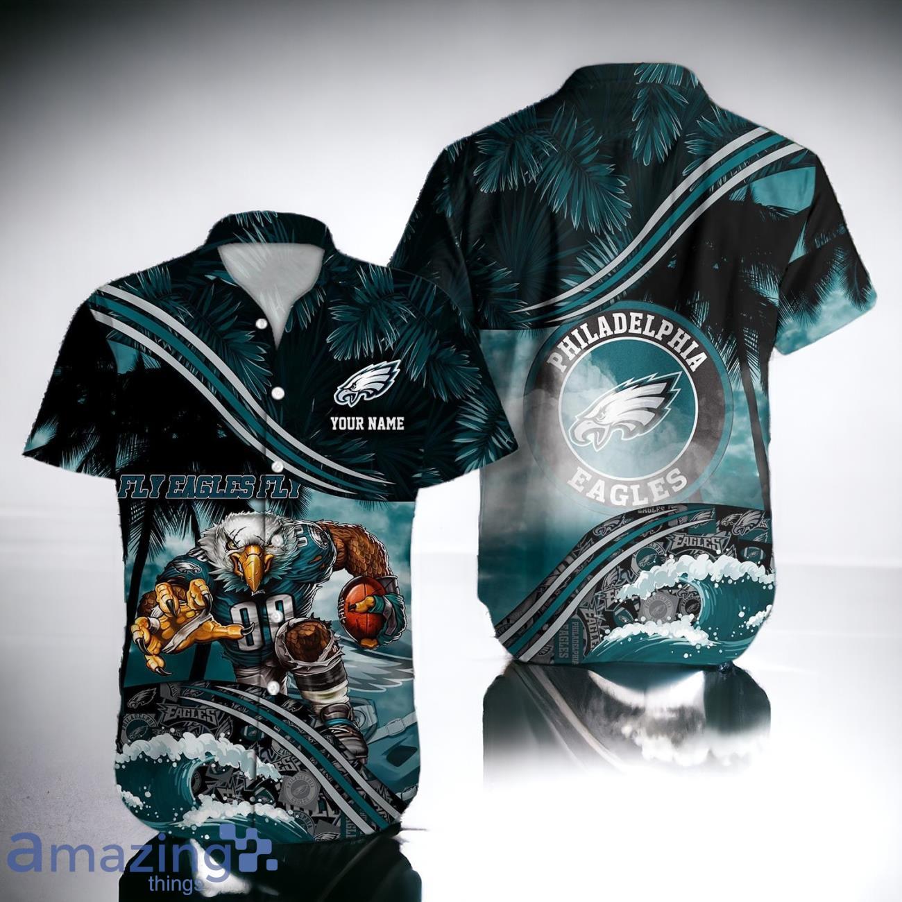 Philadelphia Eagles NFL Hawaiian Shirt Custom Name Best Gift Ideas Product Photo 1