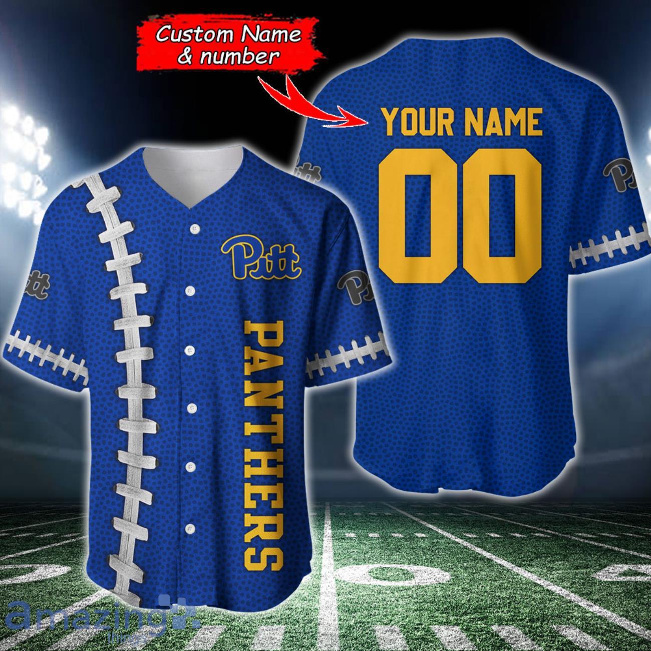 Pittsburgh Panthers BaseBall jersey Shirt Custom Name & Custom Number For Fans image Pittsburgh Panthers BaseBall jersey Shirt Custom Name & Custom Number For Fans Product Photo 1