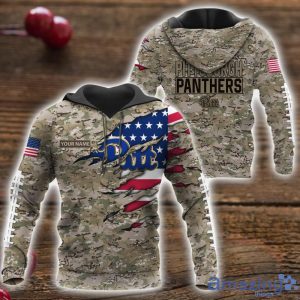 Pittsburgh Panthers Custom Name T-Shirt Hoodie Sweatshirt Flag And Camo Pattern Father's Day Gift Perfect Gift For Sport Fans Product Photo 1