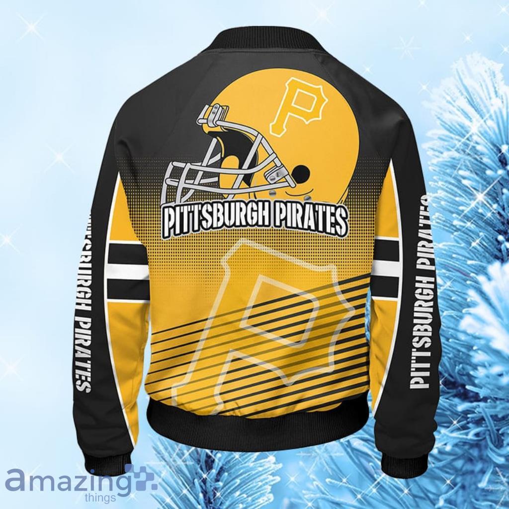 Pittsburgh Pirates MLB Yellow Unisex Bomber Jacket Gift For Fans image Pittsburgh Pirates MLB Yellow Unisex Bomber Jacket Gift For Fans Product Photo 2