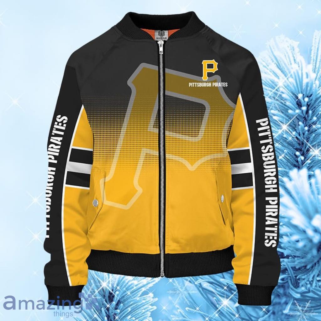 Pittsburgh Pirates MLB Yellow Unisex Bomber Jacket Gift For Fans image Pittsburgh Pirates MLB Yellow Unisex Bomber Jacket Gift For Fans Product Photo 1