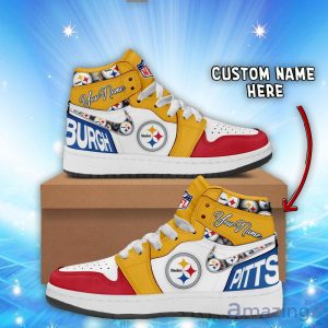 Pittsburgh Steelers Air Jordan Hightop Shoes Custom Name For Fans Limited Shoes Product Photo 1