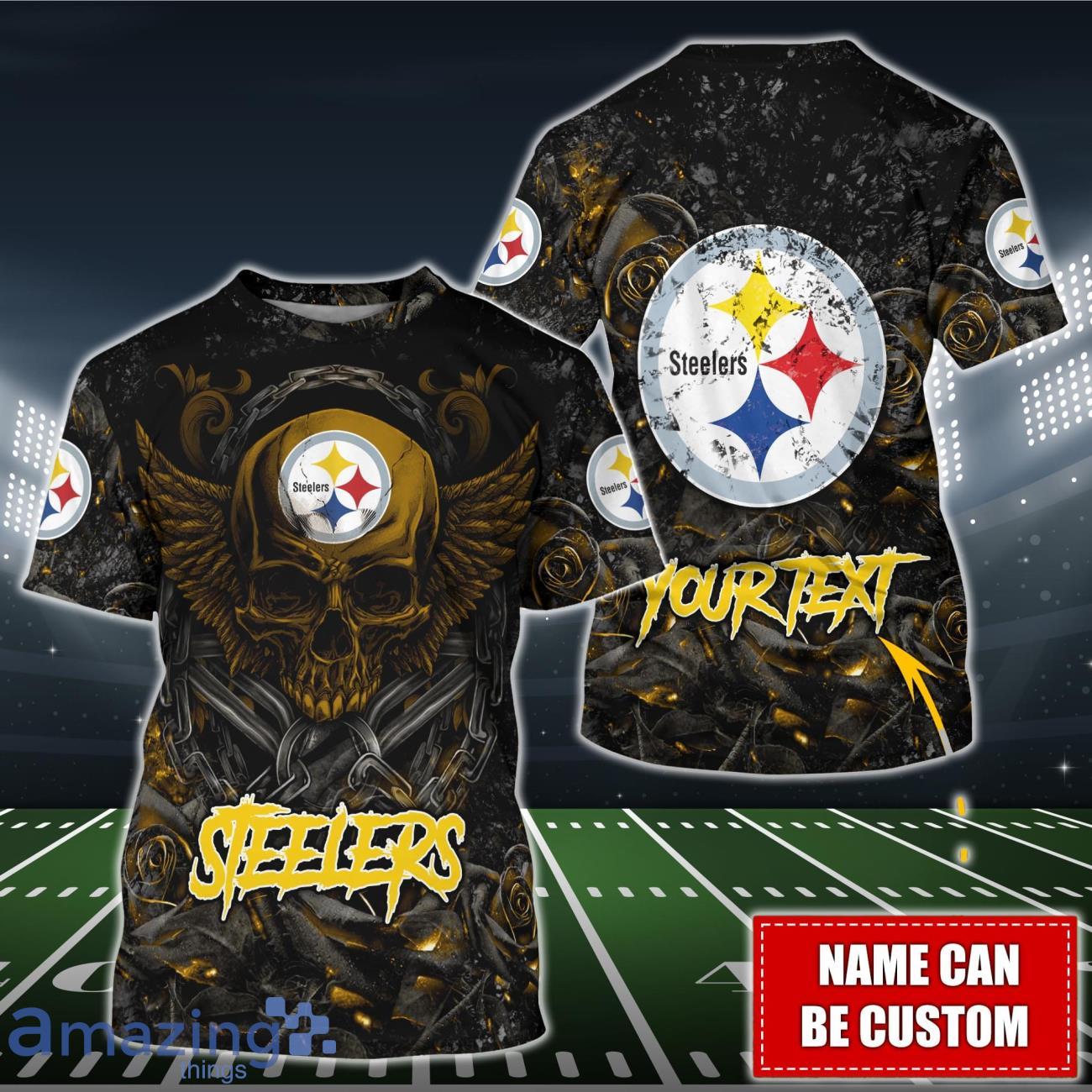 Pittsburgh Steelers NFL 3D Shirt Hoodie Custom Name For Fans image Pittsburgh Steelers NFL 3D Shirt Hoodie Custom Name For Fans Product Photo 3