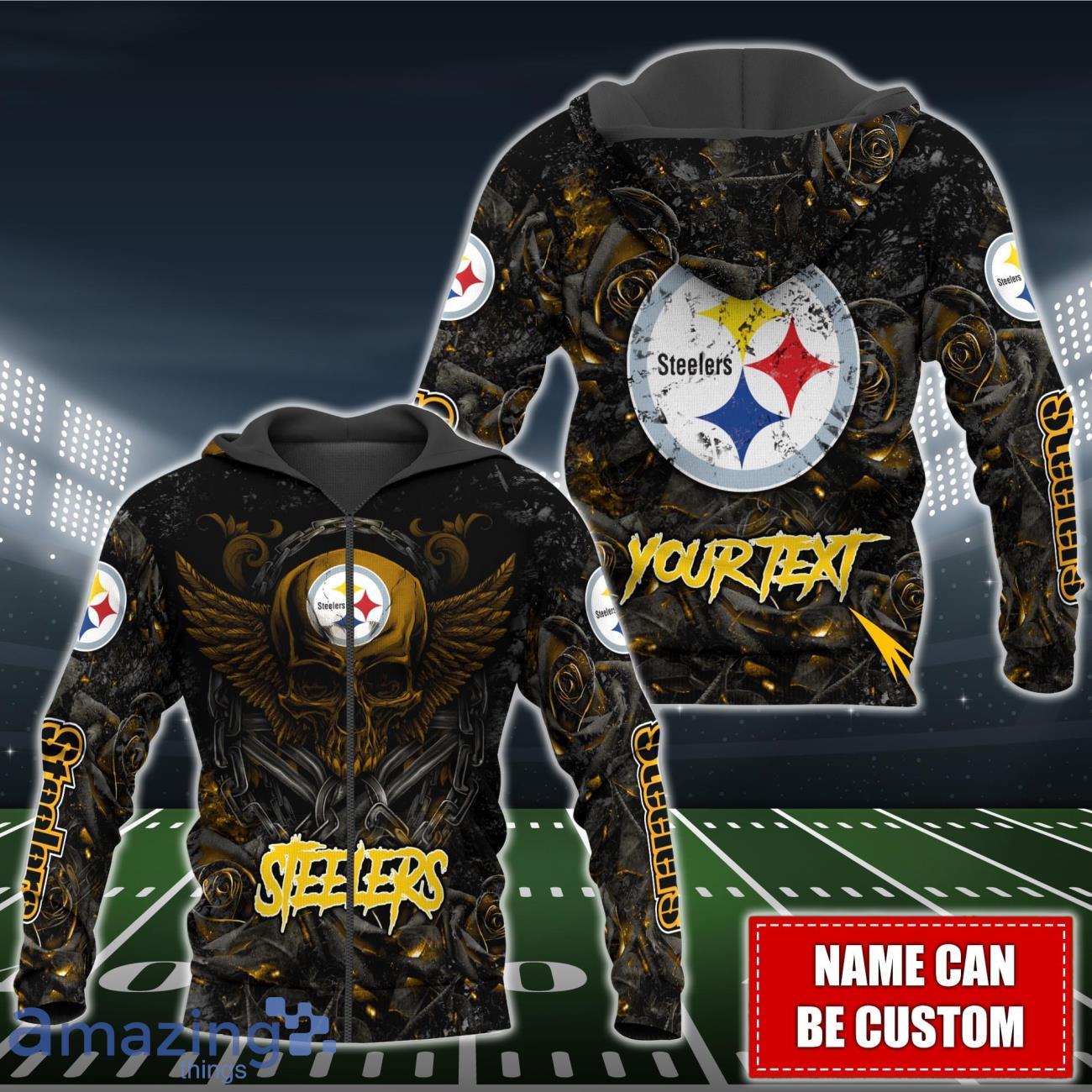 Pittsburgh Steelers NFL 3D Shirt Hoodie Custom Name For Fans image Pittsburgh Steelers NFL 3D Shirt Hoodie Custom Name For Fans Product Photo 4