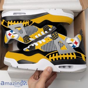Pittsburgh Steelers Personalized Name Air Jordan 4 Sneakers Men Women Sneakers Product Photo 2