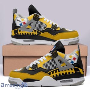 Pittsburgh Steelers Personalized Name Air Jordan 4 Sneakers Men Women Sneakers Product Photo 1