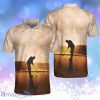 Playing Golf At Sunset Beautiful Scene Personalized Polo Shirt