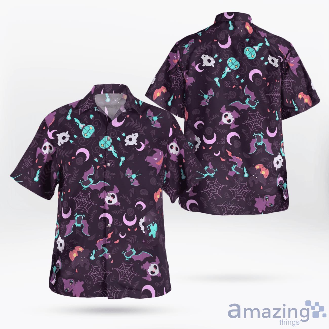 Pokemon Dark Type Hawaiian Shirt 3D All Over Printed Hawaii Shirt Summer Gift image Pokemon Dark Type Hawaiian Shirt 3D All Over Printed Hawaii Shirt Summer Gift Product Photo 1