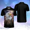 Printed American Flag Design With Eagle Golf Personalized Polo Shirt