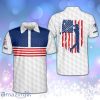 Proud Golf American Flag Golf Vibrant Personalized Polo Shirt