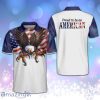 Proud To Be An American Us Flag With Eagle Patriotic Personalized Polo Shirt