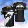 Put Your Fun On Your Saddle Horse Riding Black And White Horse Riding Personalized Polo Shirt