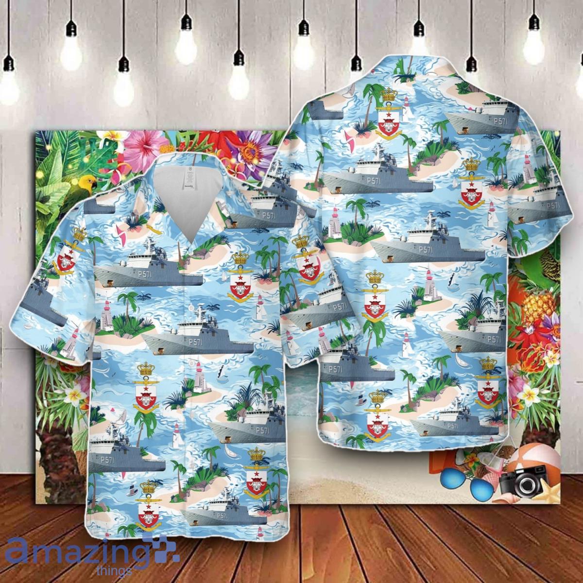 Royal Danish Navy Kongelige Danske Marine Offshore Patrol Vessel Ejnar Mikkelsen Hawaiian Shirt Best Gift image Royal Danish Navy Kongelige Danske Marine Offshore Patrol Vessel Ejnar Mikkelsen Hawaiian Shirt Best Gift Product Photo 1