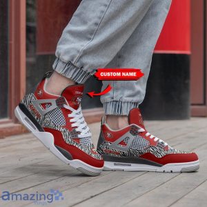 San Francisco 49ers Personalized Name Air Jordan 4 Sneakers Men Women Sneakers Custom Name Product Photo 2