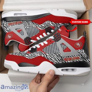 San Francisco 49ers Personalized Name Air Jordan 4 Sneakers Men Women Sneakers Custom Name Product Photo 1
