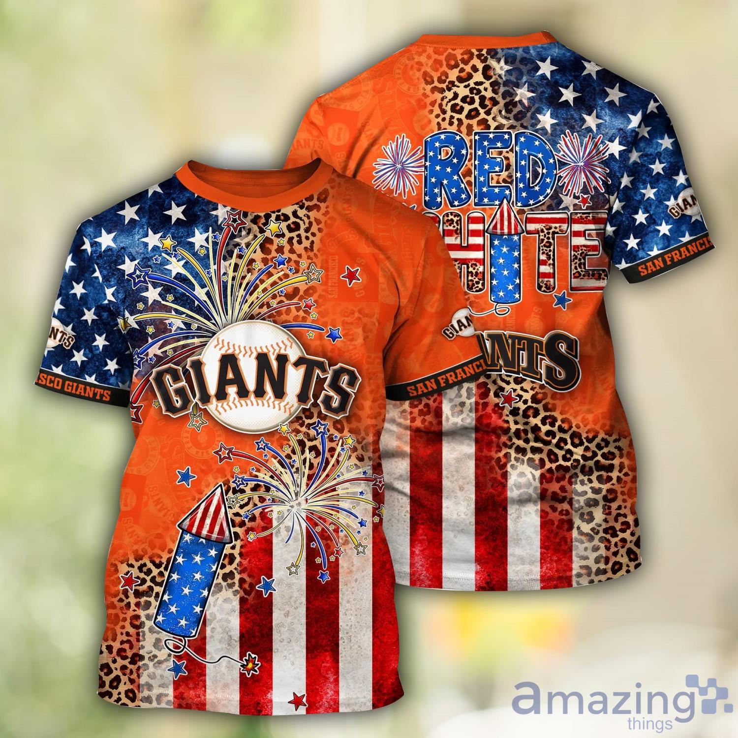 San Francisco Giants MLB Independence Day 3D T Shirts image San Francisco Giants MLB Independence Day 3D T- Shirts Product Photo 1