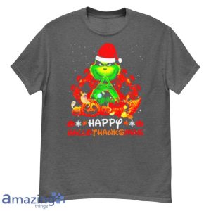 Santa Grinch Happy Hallothanksmas Halloween 2021 Shirt image Santa Grinch Happy Hallothanksmas Halloween 2021 Shirt Product Photo 4