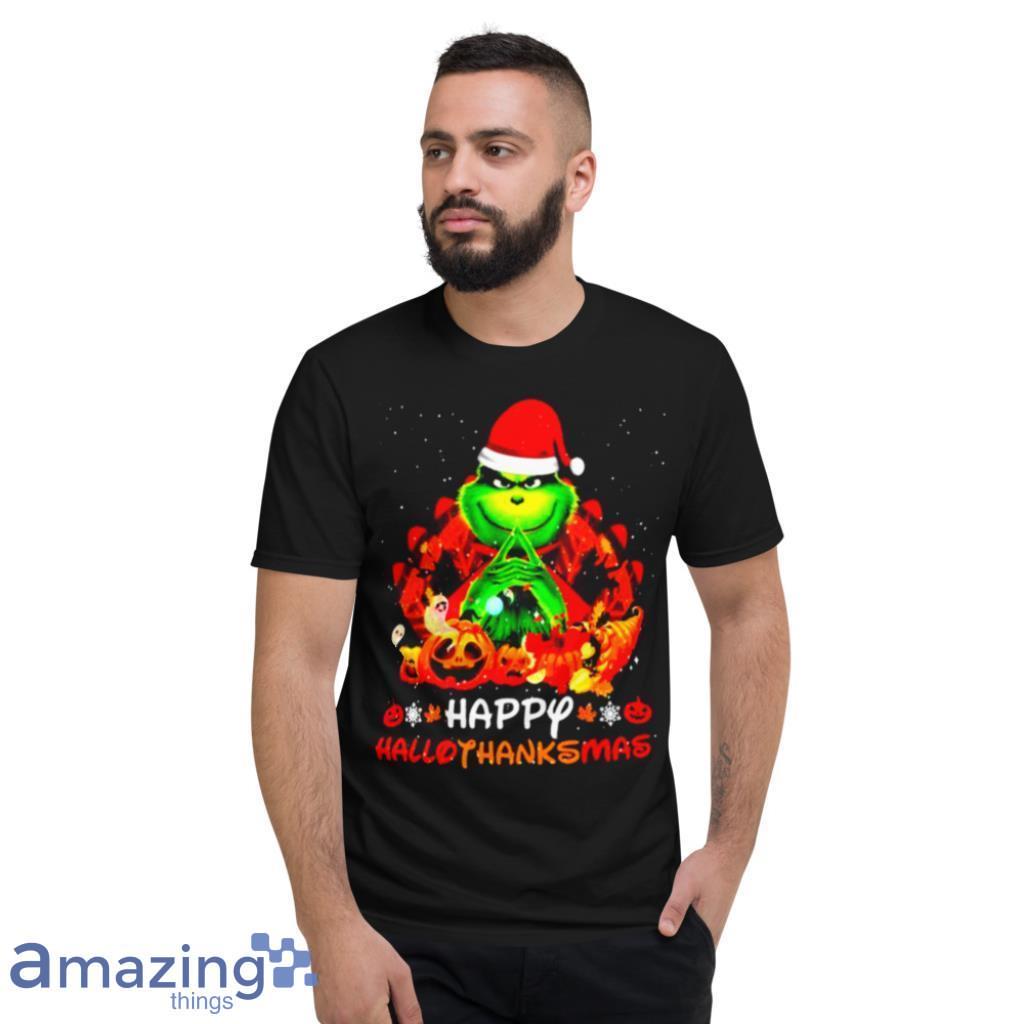 Santa Grinch Happy Hallothanksmas Halloween 2021 Shirt image Santa Grinch Happy Hallothanksmas Halloween 2021 Shirt Product Photo 7