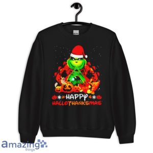 Santa Grinch Happy Hallothanksmas Halloween 2021 Shirt image Santa Grinch Happy Hallothanksmas Halloween 2021 Shirt Product Photo 9