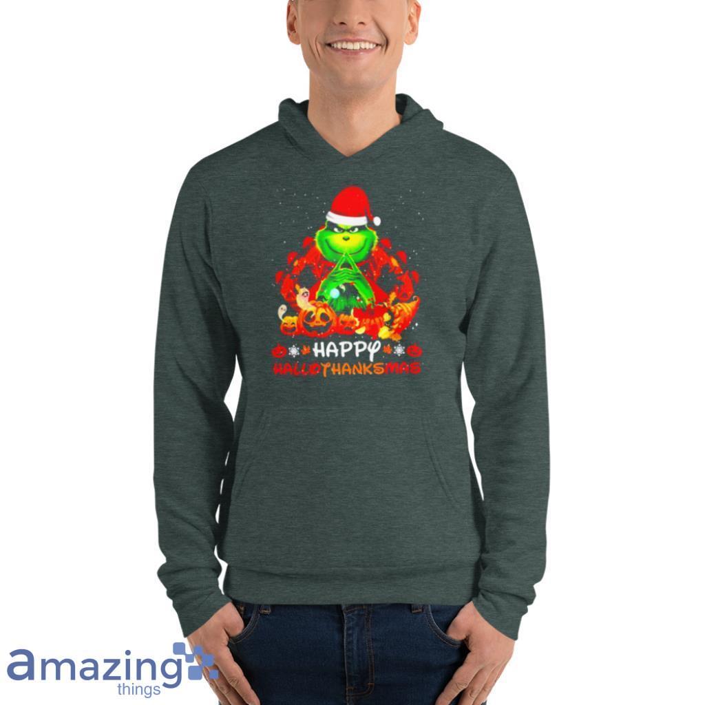 Santa Grinch Happy Hallothanksmas Halloween 2021 Shirt image Santa Grinch Happy Hallothanksmas Halloween 2021 Shirt Product Photo 10