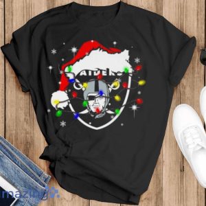 Santa Las Vegas Raiders Logo Lights Christmas Shirt Product Photo 1
