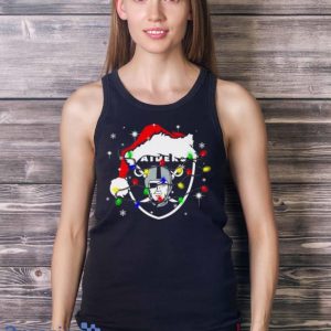 Santa Las Vegas Raiders Logo Lights Christmas Shirt image Santa Las Vegas Raiders Logo Lights Christmas Shirt Product Photo 5
