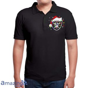 Santa Las Vegas Raiders Logo Lights Christmas Shirt image Santa Las Vegas Raiders Logo Lights Christmas Shirt Product Photo 6