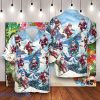 Santa Snowboarding Christmas Hawaiian Shirt Best Gift For Men And Women